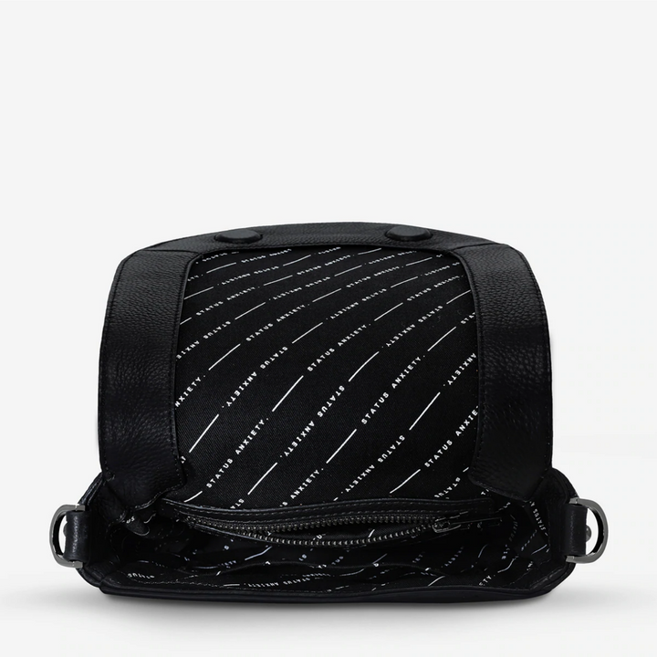 Status Anxiety Art of Pretending Bag Black Open | Merchants Homewares