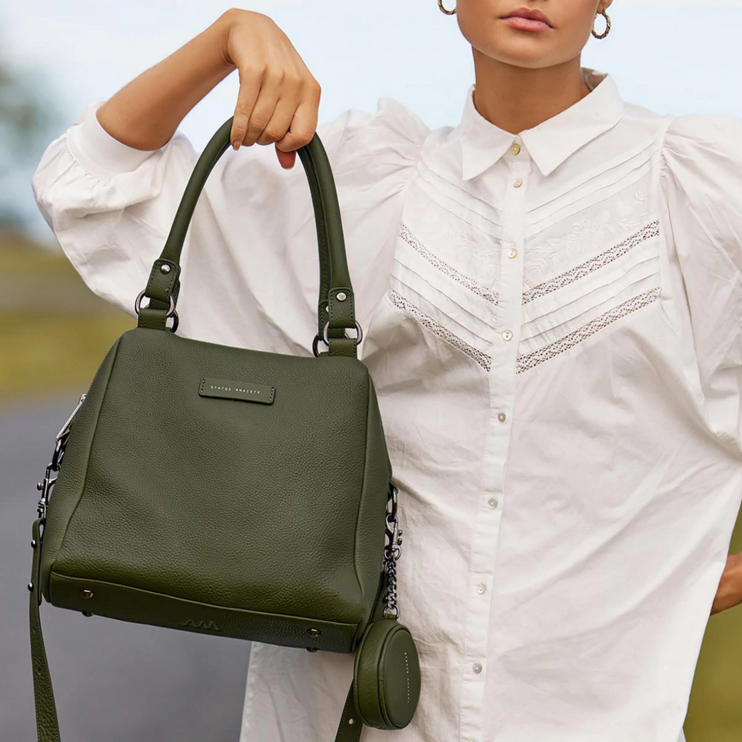 Status Anxiety Last Mountains Bag Khaki Lifestyle | Merchants Homewares