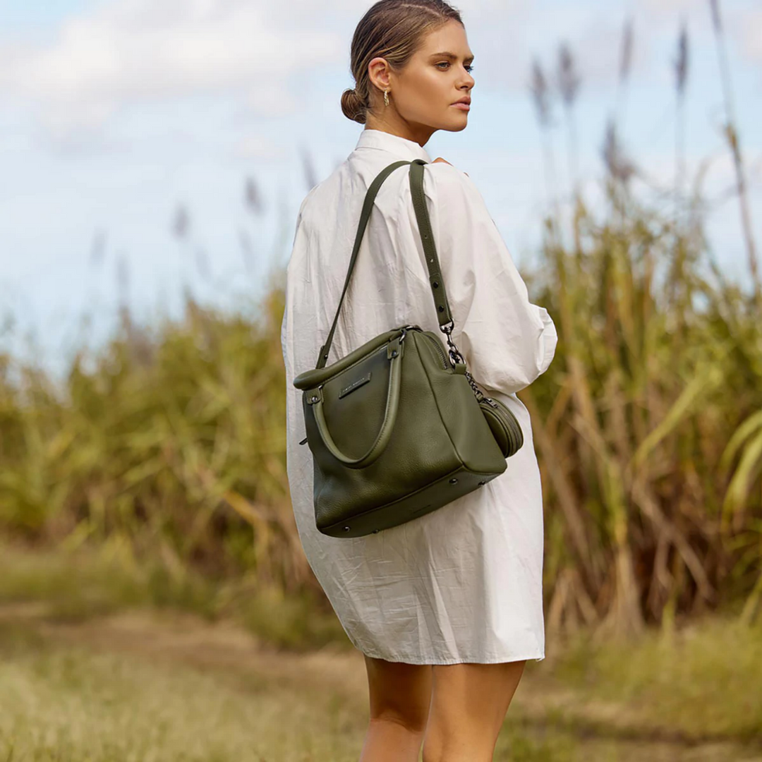 Status Anxiety Last Mountains Bag Khaki Lifestyle | Merchants Homewares