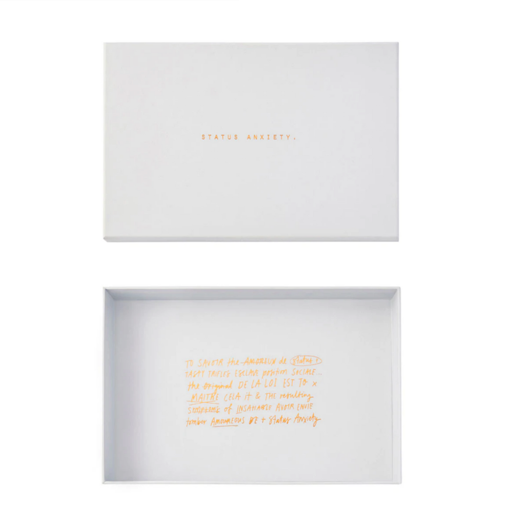 Status Anxiety Yet To Come Wallet Black Box Packaging | Merchants Homewares