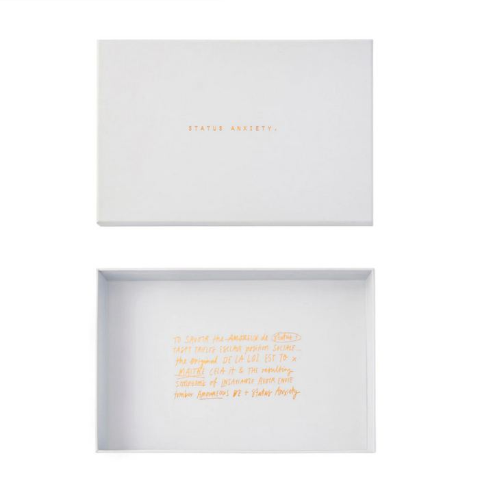Status Anxiety Yet To Come Wallet Black Box Packaging | Merchants Homewares