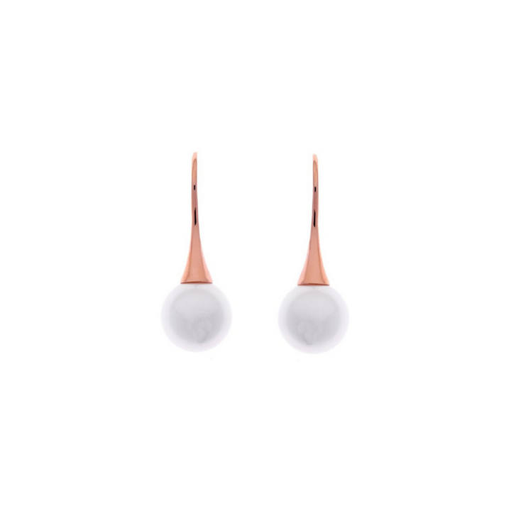 Sybella Jewellery Bella Rose Gold Pearl Drop Earrings | Merchants Homewares