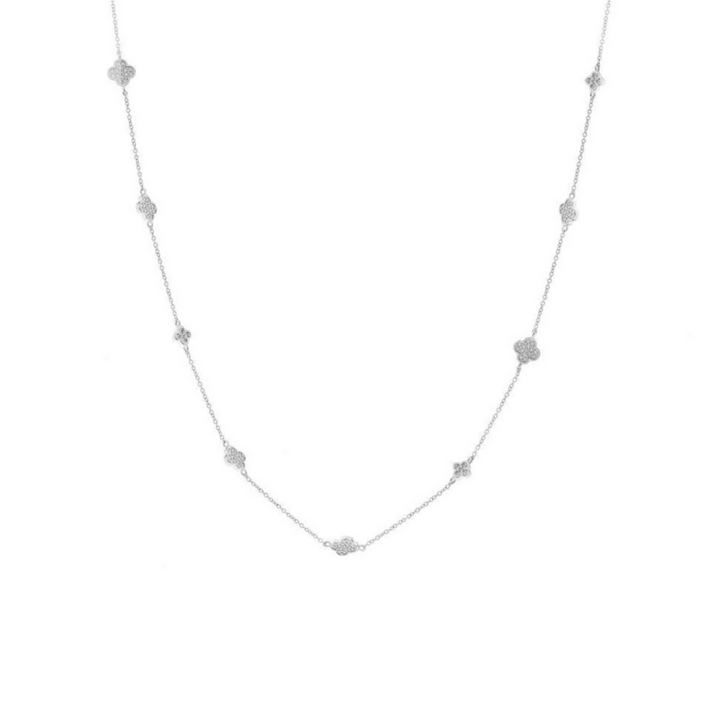 Sybella Daisy Necklace Rhodium | Merchants Homewares