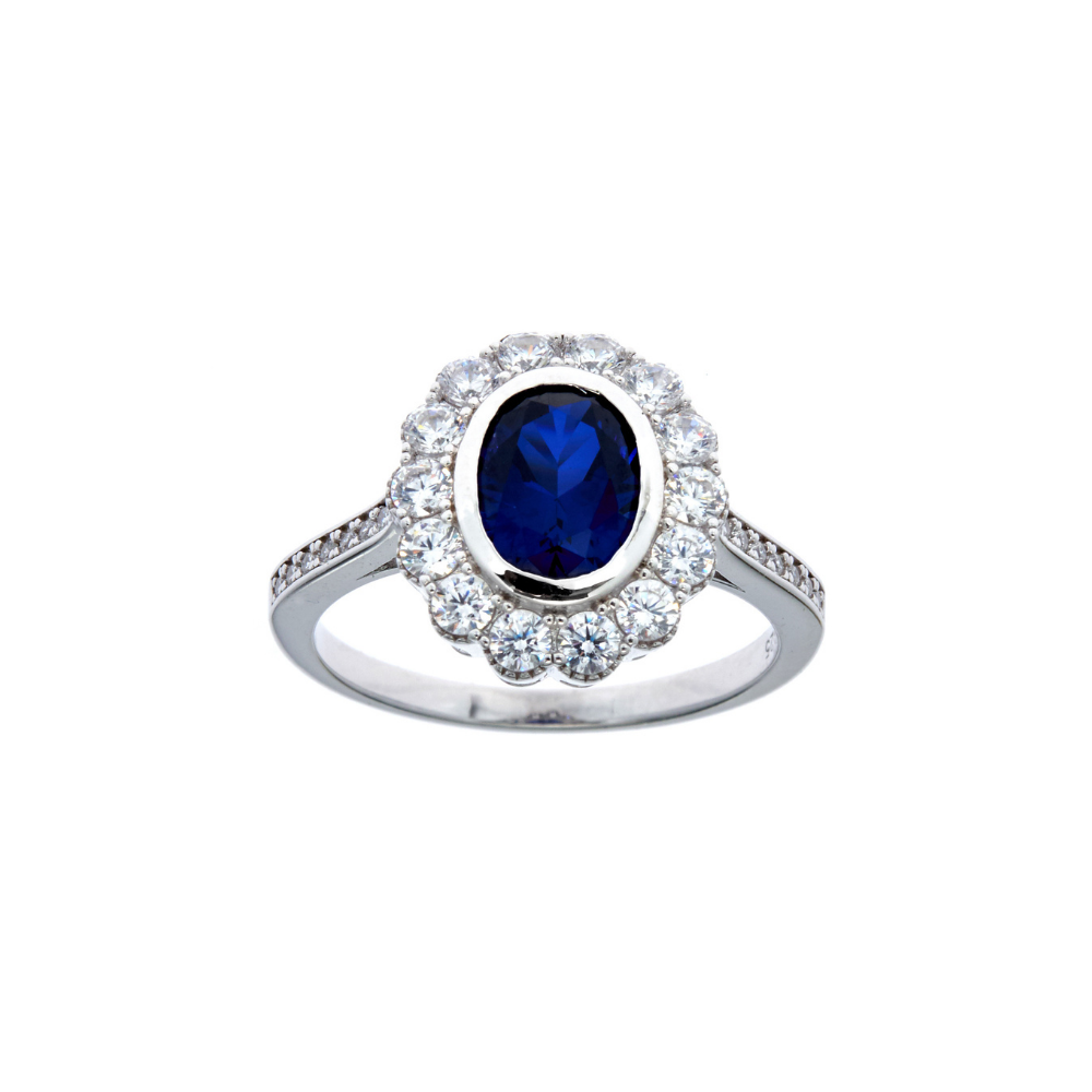 Sybella Jewellery Diana Sapphire Cubic Zirconia Dress Ring | Merchants Homewares