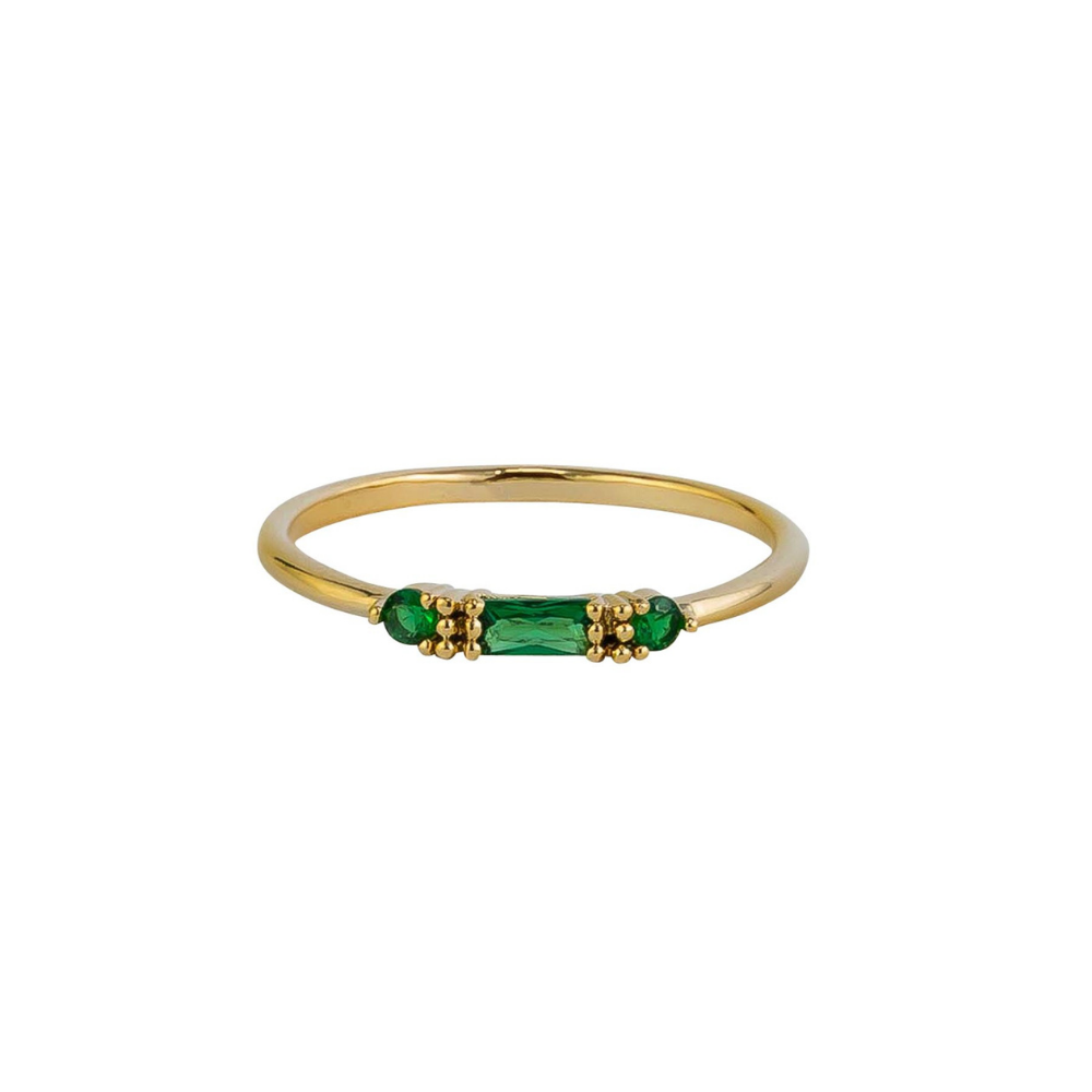 Tiger Tree Emerald Baguette Ring | Merchants Homewares 