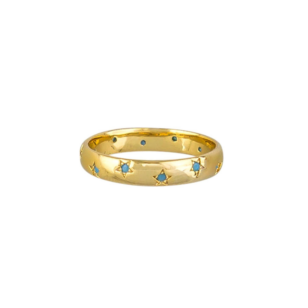 Tiger Tree Star Bright Ring Blue Gold | Merchant Homewares