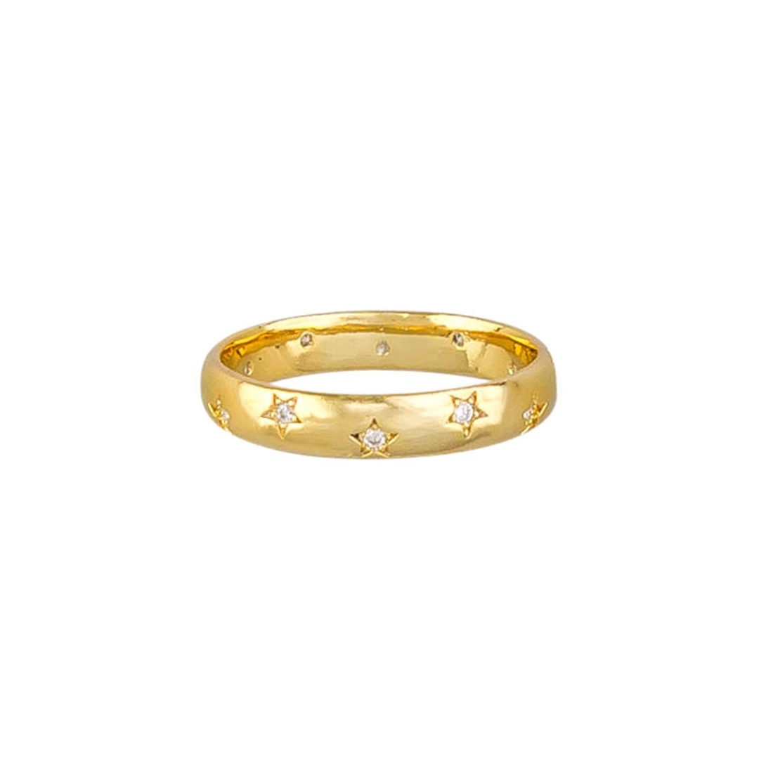 Tiger Tree Star Bright Ring Crystal Gold | Merchant Homewares