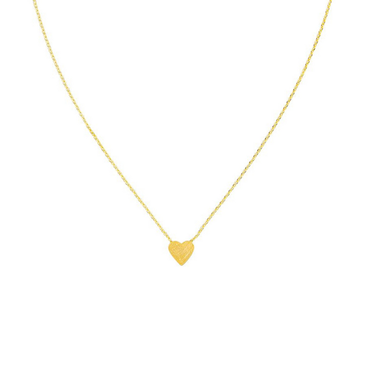 Tiger Tree Brushed Heart Necklace Gold | Merchant Homewares