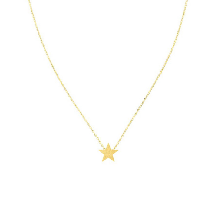 Tiger Tree Brushed Star Necklace Gold | Merchants Homewares