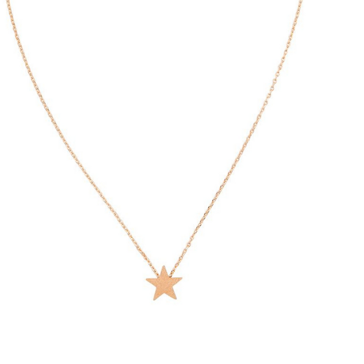 Tiger Tree Brushed Star Necklace Rose Gold | Merchants Homewares 