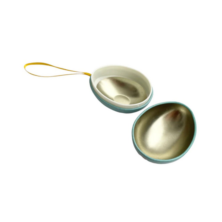 Tinco Madame Treacle Small Hanging Egg Tin Blue Open | Merchants Homewares
