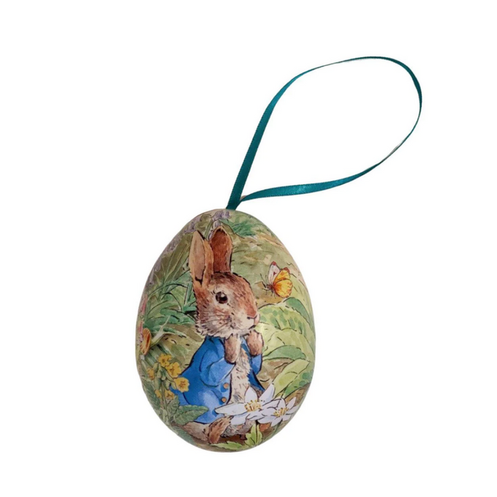 Tinco Peter Rabbit Small Hanging Egg Shape TIn Orange | Merchants Homewares