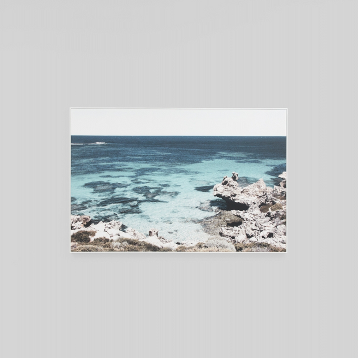Warranbrooke Clear Blue Coast Framed Canvas | Merchants Homewares