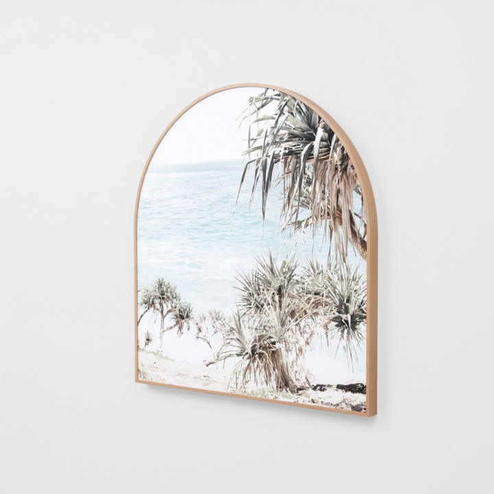 Warranbrooke Coastal Palms Framed Canvas Arch | Merchants Homewares