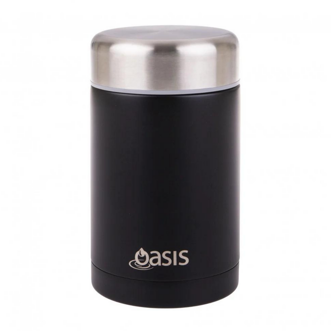 Oasis | Stainless Steel Food Flask | Black